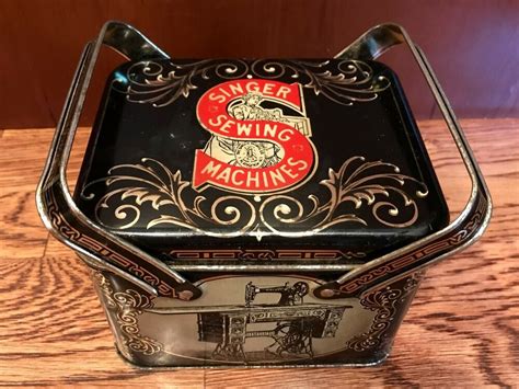 metal singer sewing box|vintage singer sewing box.